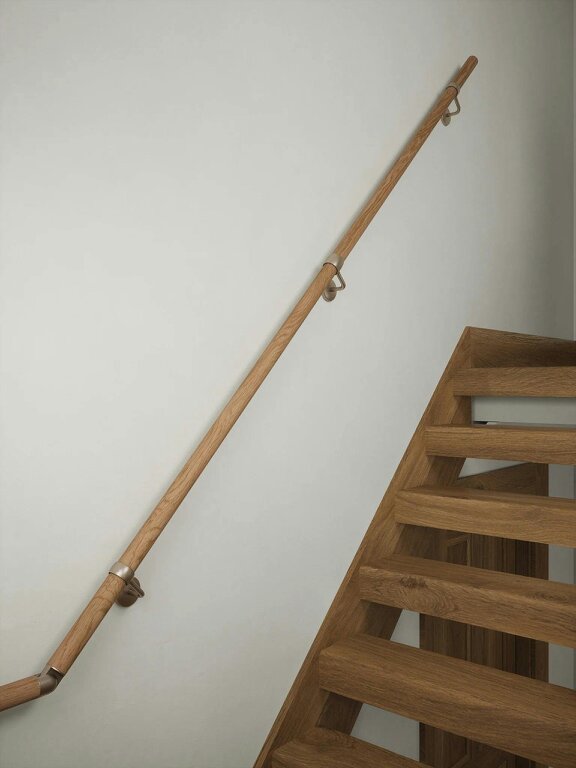 Handrails Direct Stoneleigh Red Oak Half Turn Handrail