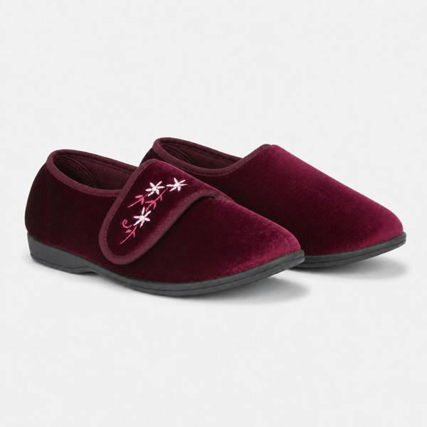 Jo & Joe VERONICA Touch Fasten Slippers   in  Red