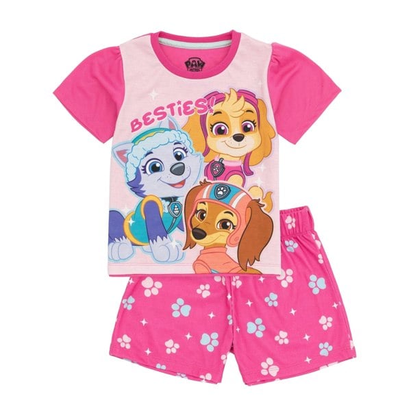 Paw Patrol Girls Short Pyjama Set (Pack of 2) - Blue/Pink