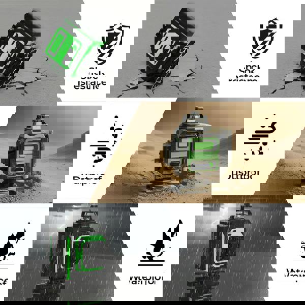 Traderight Laser Level 4D 16 Line 360° Green Self -Leveling with Remote Tripod