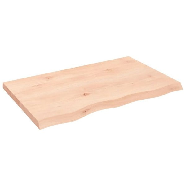 Berkfield Wall Shelf 80x50x4 cm Untreated Solid Wood Oak