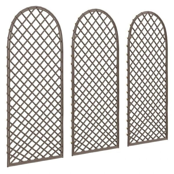 Garden Trellis, Decorative Trellis Panels for Climbing Outdoor Plants, Vegetables, Vines, Flowers, Natural Wood Finish