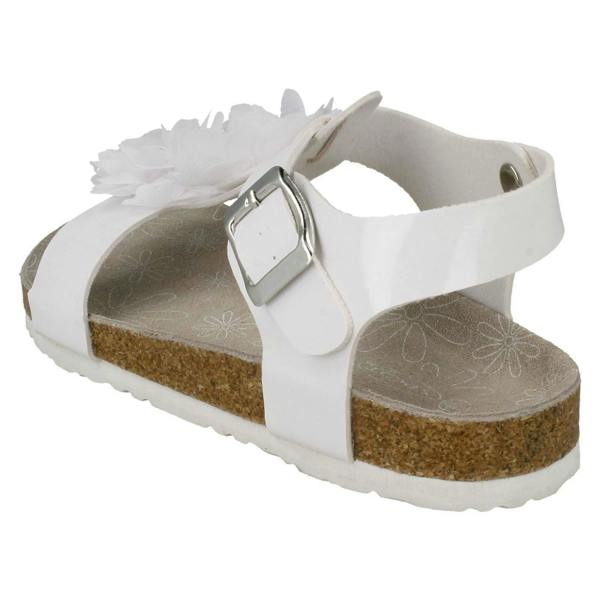 Spot On Girls Spot On Flower Trim Sandals