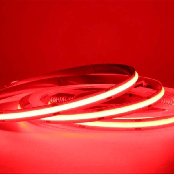 ENER-J 24V COB LED Strip Lights with 480 LEDs/M, 10W/M, 800lm/M, CRI 90-92, Red Colour