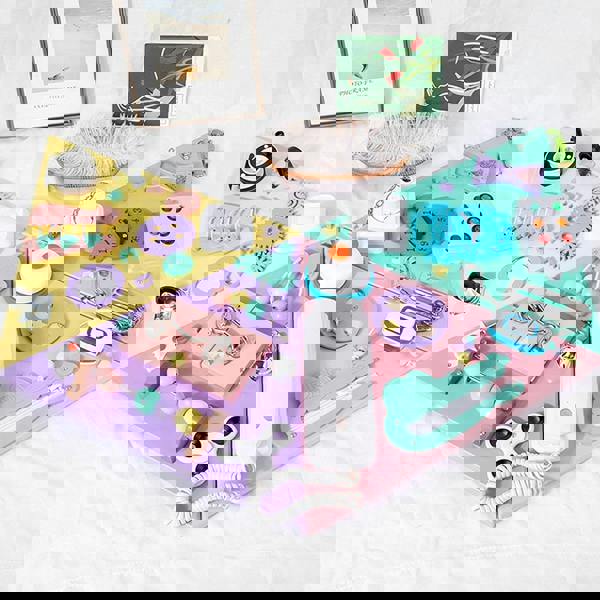 Dyzi Montessori Busy Board Pyramid Toddler Sensory Toys Learn Motor Skills Activity