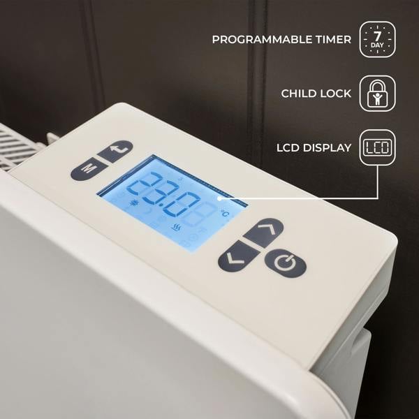 Adam Solis 1500W Ceramic Core Electric Radiator in White
