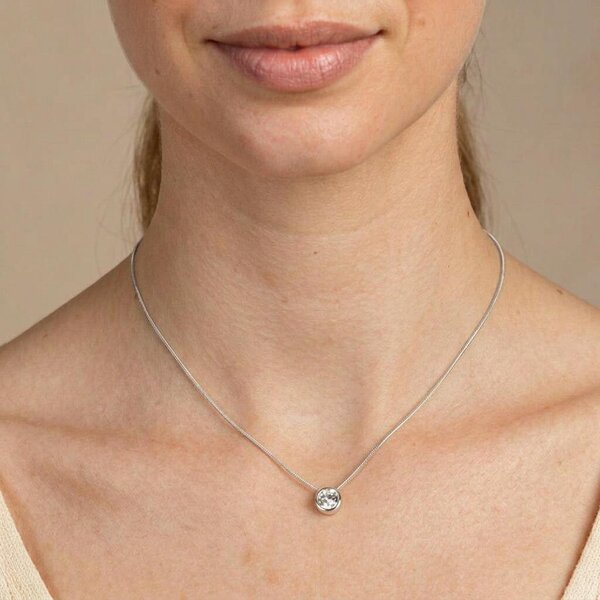Cachet London Solitaire Silver Pendant