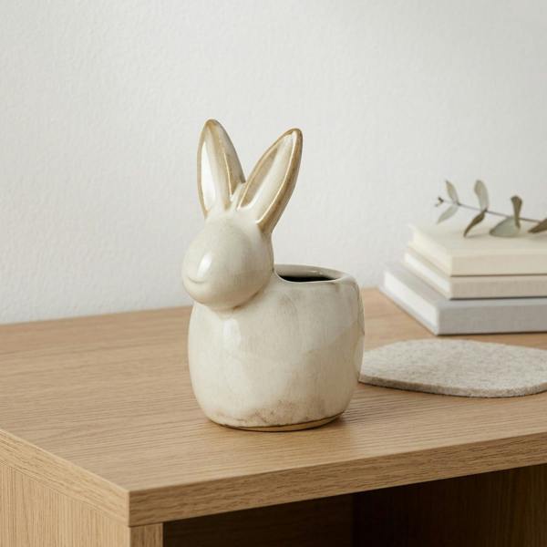 Garden Greatness Springtime Rabbit Tabletop T-Light Holder