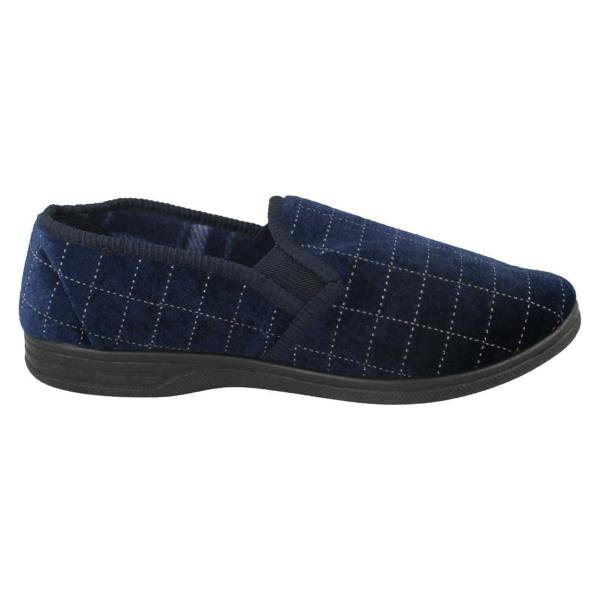 Spot On Mens Spot On Check Casual Slippers