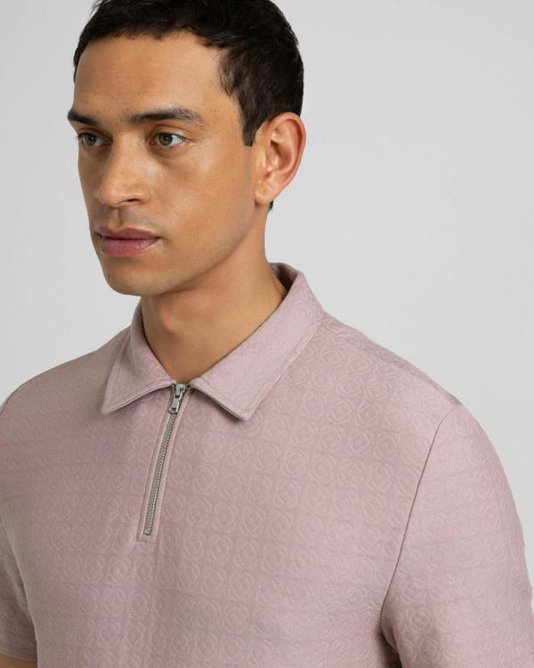 Steel & Jelly Crofton - Tile Jacquard Textured Polo Shirt