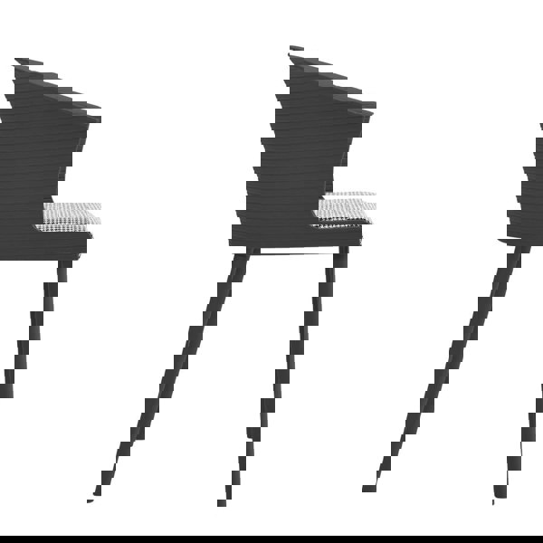 Modern Gray Plastic Chairs, Set of Four, Durable and Lightweight Living and Home