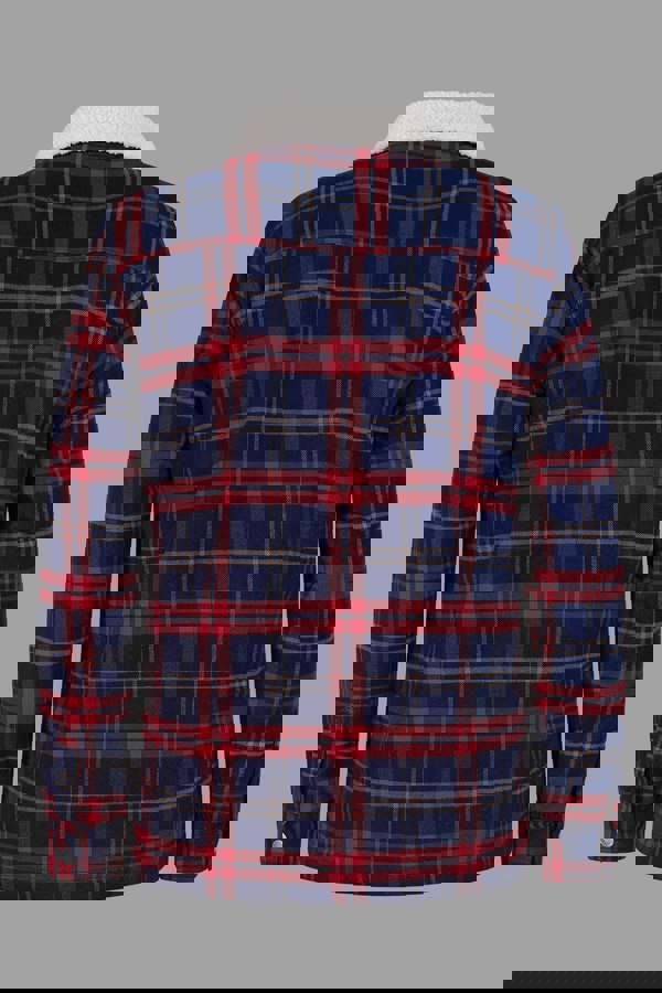 Men's Tartan Check Borg Lined Cotton Shacket