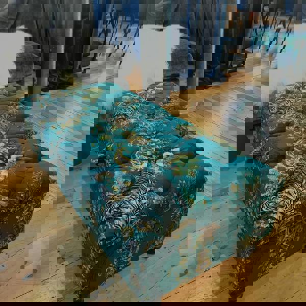 Rectangular handmade ottoman storage box plain velvet UK
