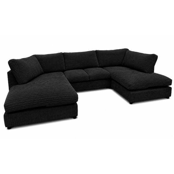 Snug Furniture Preston U Shaped Jumbo Cord Full Back Corner Sofa
