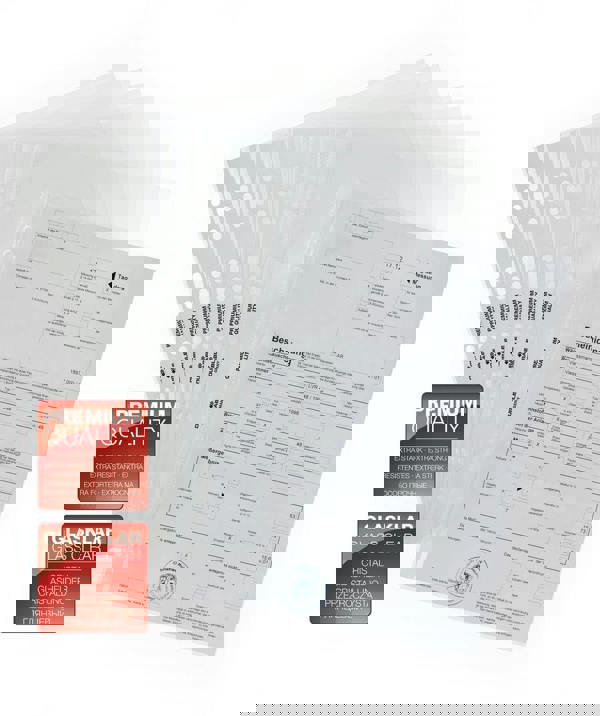 Durable PREMIUM Punched Pockets Sleeve Wallets | 100 Pack | A4 Clear