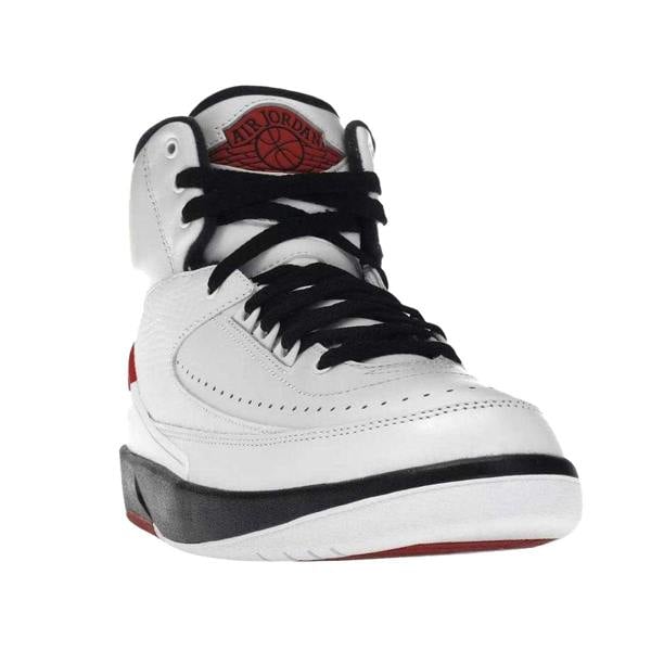 Nike Mens Air Jordan 2 Retro Leather Trainers - White/Red - 