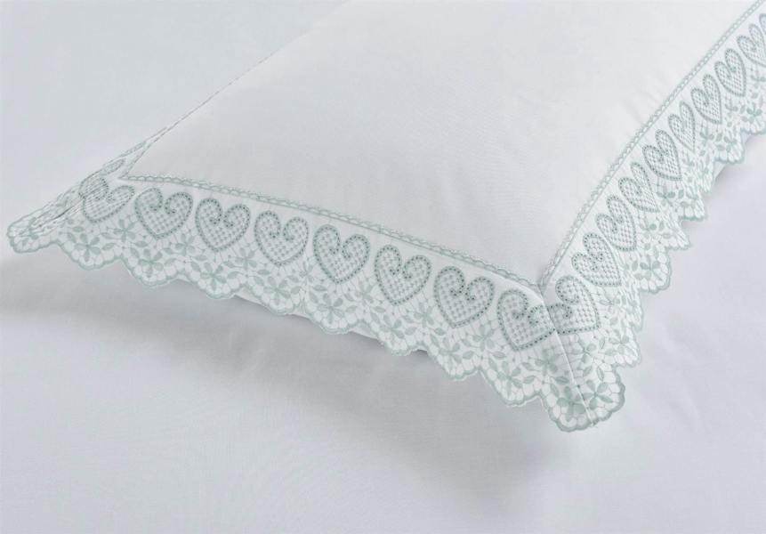 Elise White/Green Duvet Cover Set