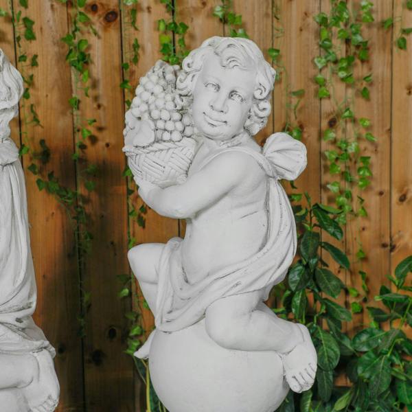 White Four Seasons Cherub Statues 