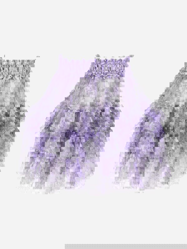 Monnalisa Girls Monochrome Tulle Skirt in Purple