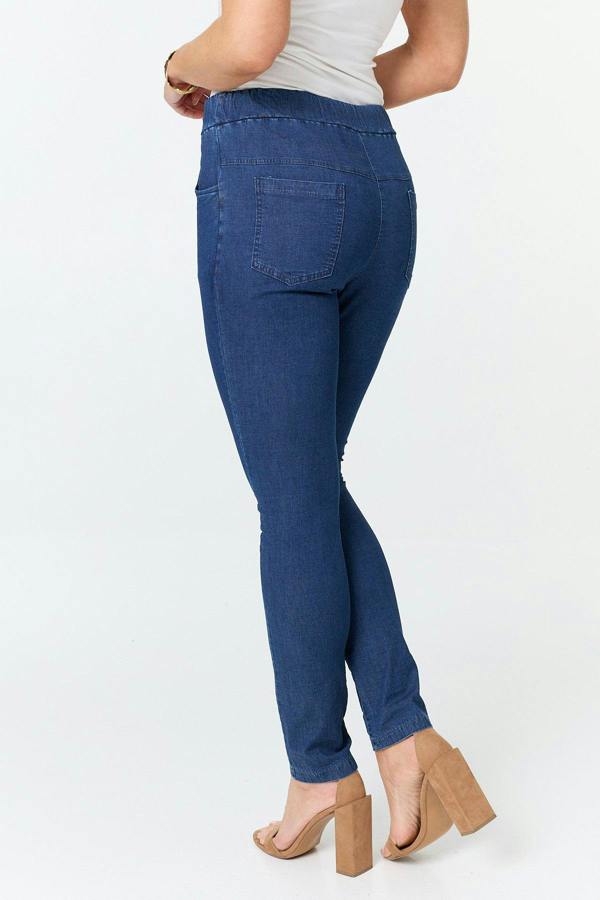 Blue | Tie Front High Waist Slim Fit Jeans