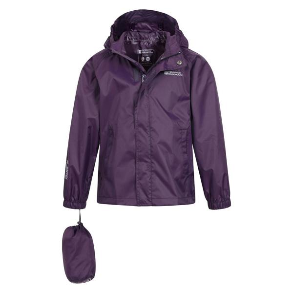 Mountain Warehouse Childrens/Kids Pakka II Waterproof Jacket - Dark Purple - 