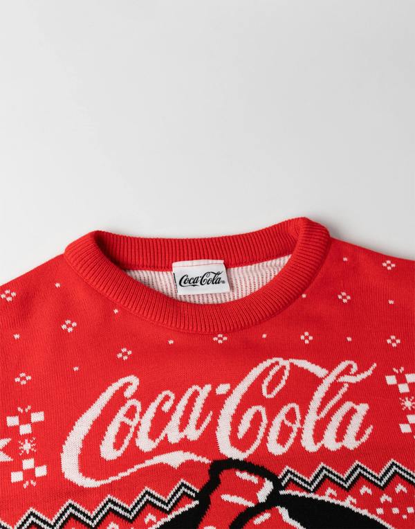 Coca Cola Mens Red Logo Christmas Jumper