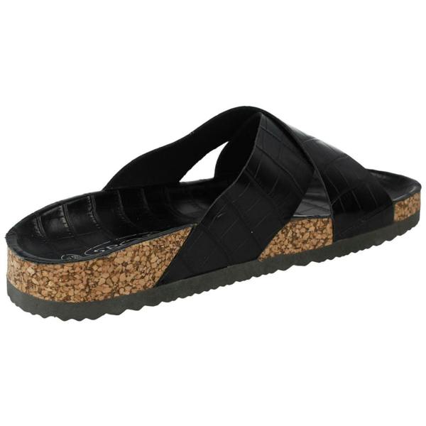 Spot On Ladies Spot On Open Toe Slip On Mule