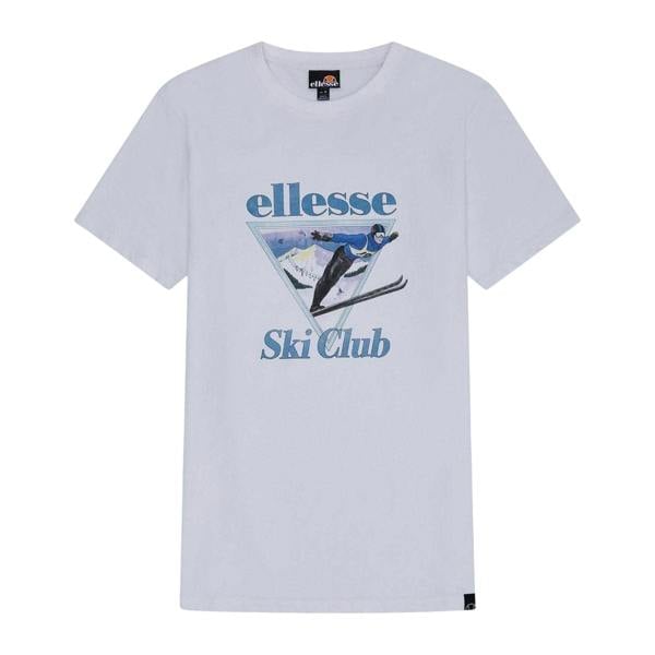 Ellesse Mens Umontia Skiing Scene Regular Short-Sleeved T-Shirt - White - 