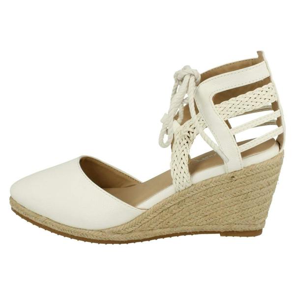 Anne Michelle Ladies Anne Michelle Ankle Lace Up Wedge Sandals