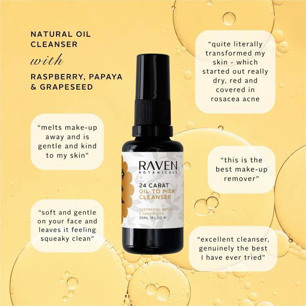 Raven Botanicals 24 Carat Oil to Milk Cleanser