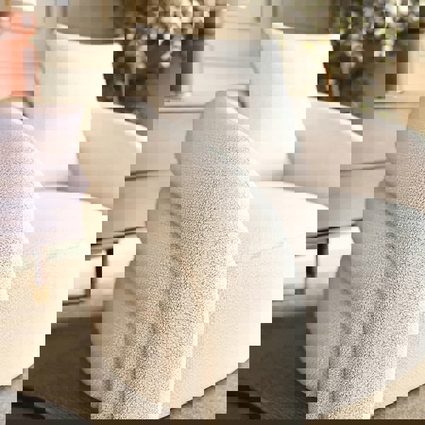 Weilai Concept Sadiq Armchair With Cushion, White Boucle