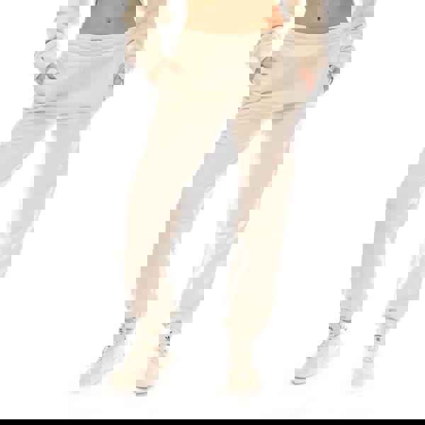 Off White Womens/Ladies Swimming Man Jogging Bottoms - Grey/White