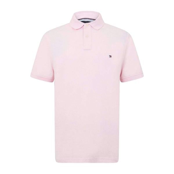 Tommy Hilfiger Mens 1985 Embroidered Logo Polo Shirt - Pink - 
