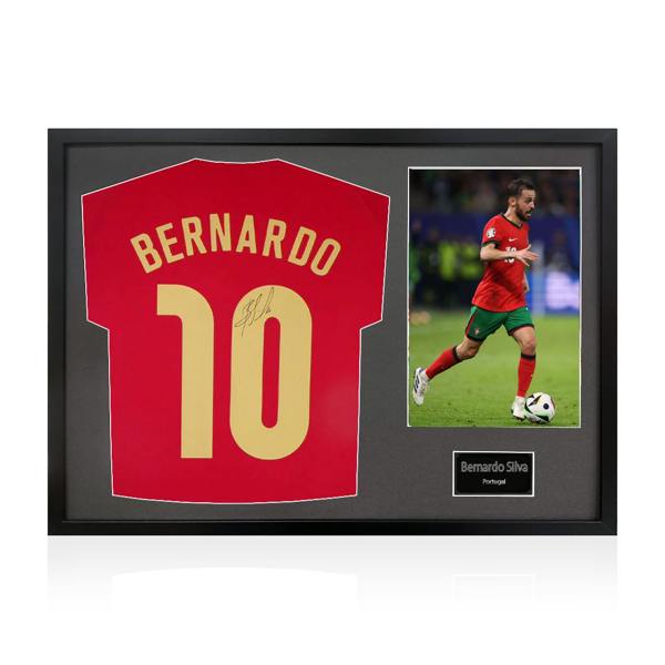 Bernardo Silva Signed Portugal Shirt Classic Frame