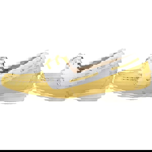 Hush Puppies Irene Leather Women's Yellow Boat Shoes