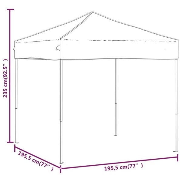 Berkfield Folding Party Tent Black 2x2 m