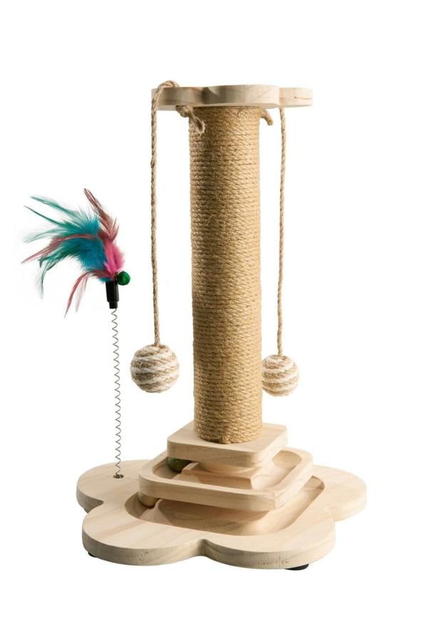 Living and Home 4 in 1 Cat Scratching Post，Suitable for Indoor and Outdoor Use, Equipped with Anti Slip Pads