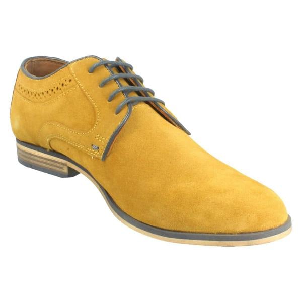 Front Mens Front Suede Leather Lace Up Smart Shoes Carter FR740