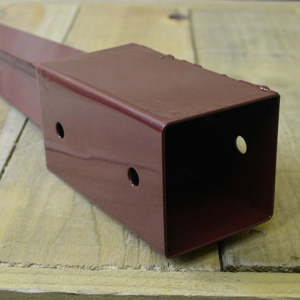 Samuel Alexander 75mm x 75mm (3"x 3") Metal Garden Fence Post Holder & Spike