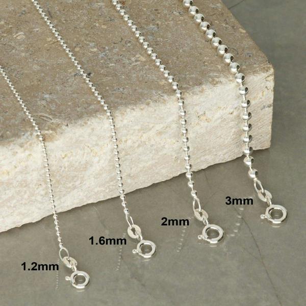 Sterling Silver Bead Chain - Love Silver Jewellery