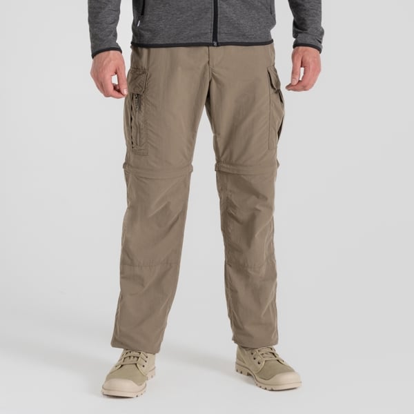 Craghoppers Men's NosiLife III Convertible Cargo Trousers - Pebble