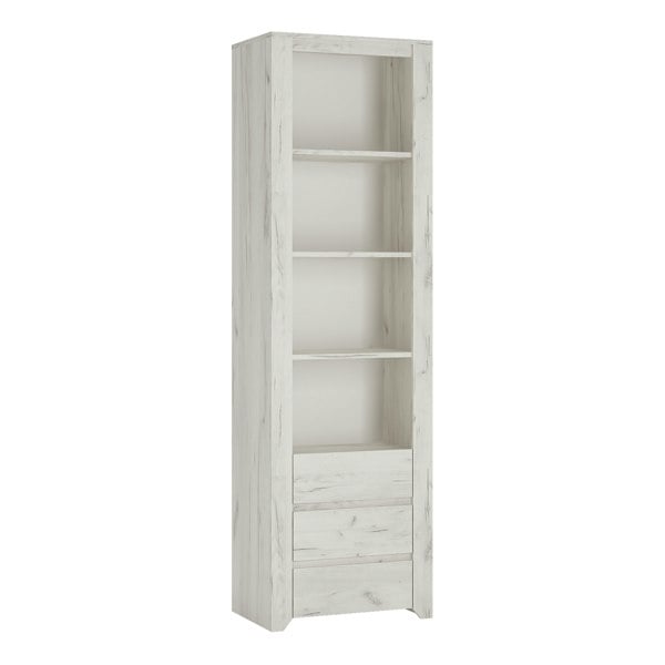 Furniture To Go Angel Tall Narrow 3 Drawer Bookcase