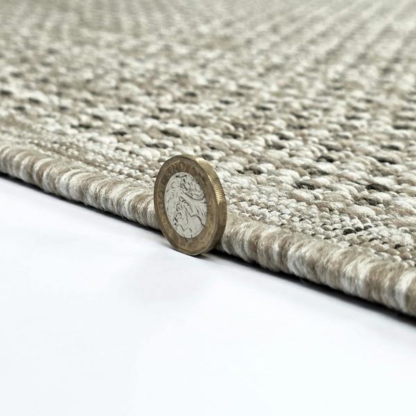 Non-Slip Beige Rug Plain Solid Design Flat Weave Kitchen Dining Room Living Room Area Mat
