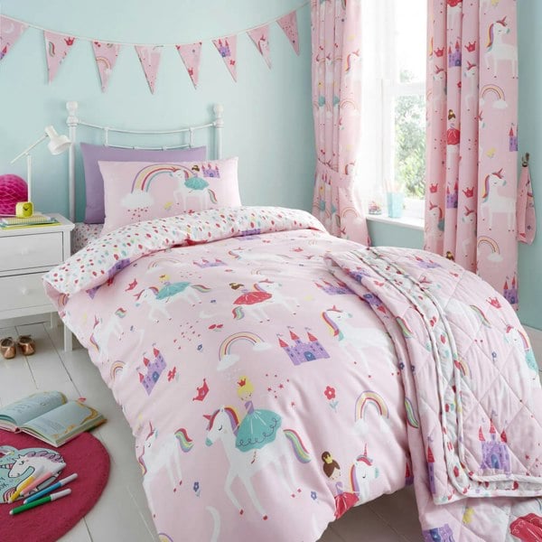 Castle Unicorn Bedding Kids Bedding - Happy Linen Company