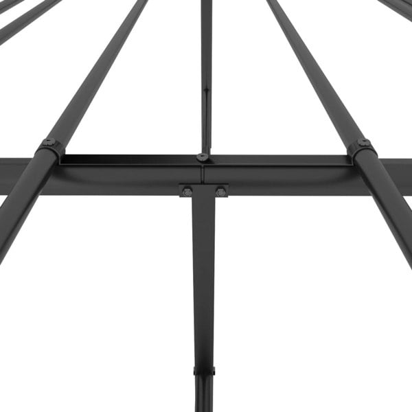 Berkfield Metal Bed Frame with Headboard Black 120x190 cm 4FT Small Double
