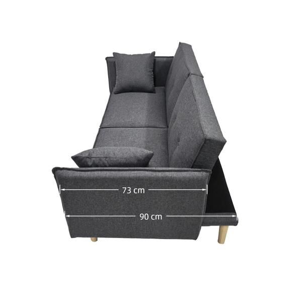 Finnley Two Seat Sofa Bed - Grey - Madefor.Living