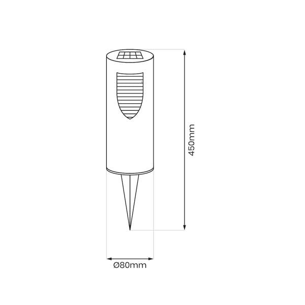 Milagro Mike 3000K Solar Pole