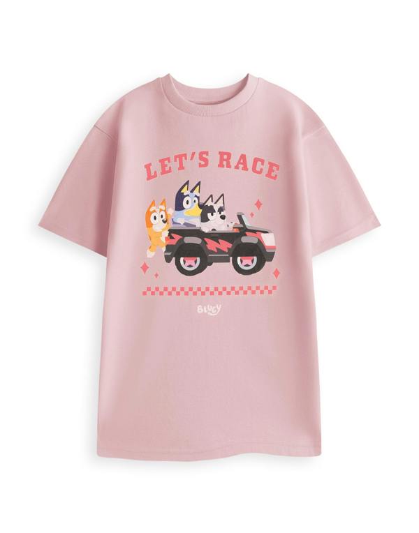 Bluey Womens Pink Lets Race Short Sleeved T-Shirt
