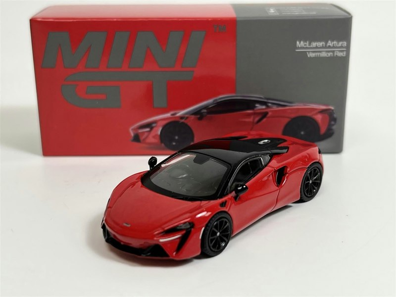 Mini GT McLaren Artura Vermillion Red RHD 1:64 Scale MGT00532R