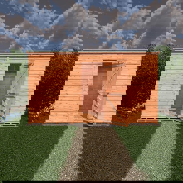 Shire Overlap 12x6 single door pent shed no windows